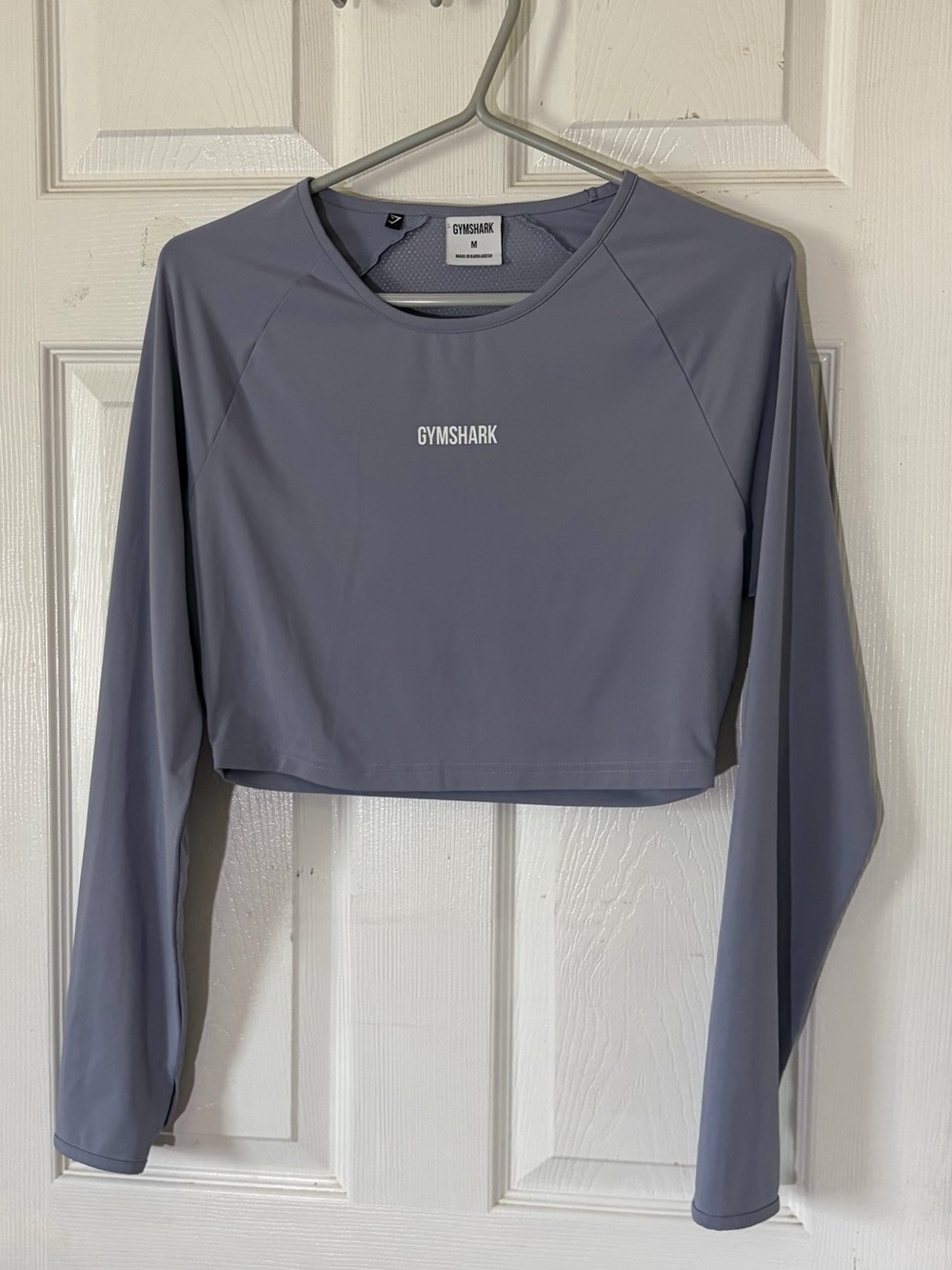 Gymshark Cropped Long Sleeve Top - Slate